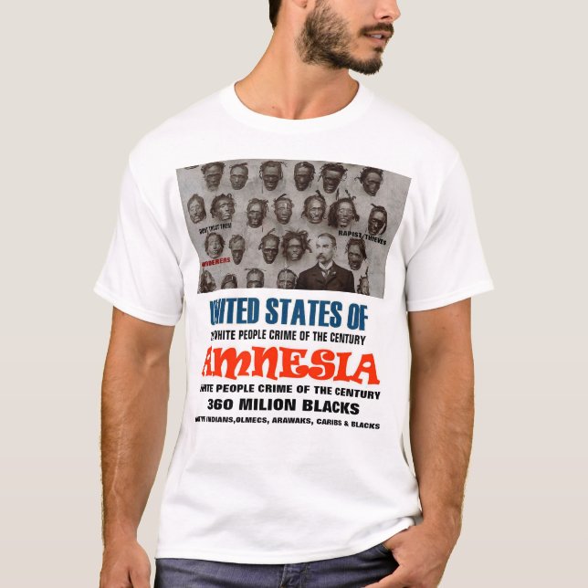 UNITED STATES OF AMNESIA  W Men's Basic T-Shirt (Front)