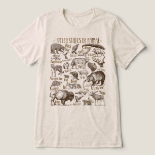United States of Animal  Tri-Blend Shirt
