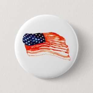 United States of Bacon 2 Inch Round Button