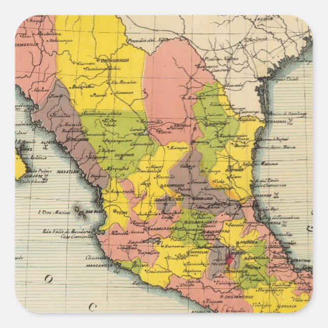 United States of Mexico 2 Square Sticker (Front)