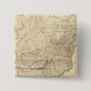 United States Of North America 2 Inch Square Button