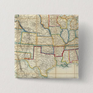 United States Of North America 2 Inch Square Button