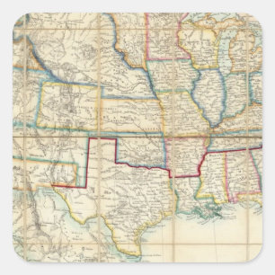 United States Of North America 2 Square Sticker