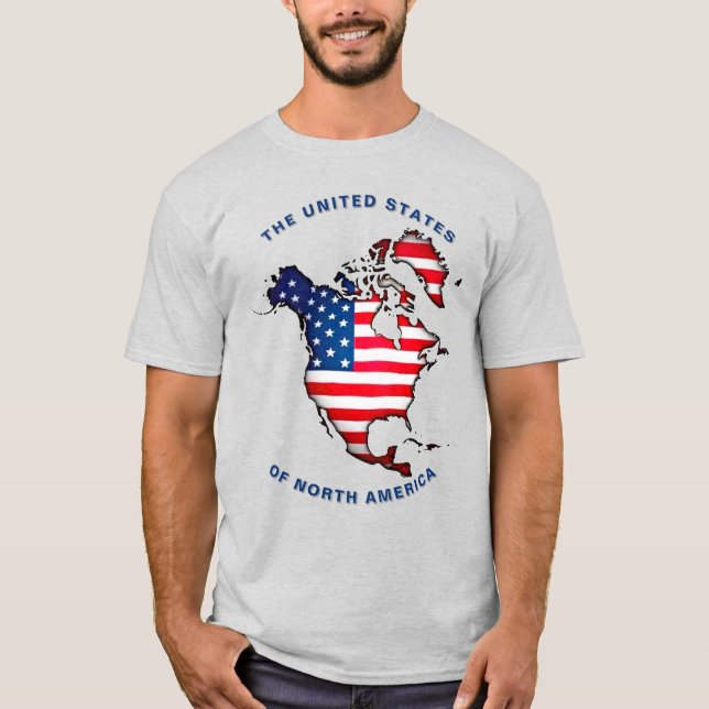 United States of North America Custom Text T-Shirt (Front)