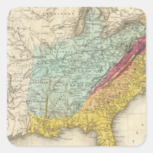 United States of North America Square Sticker