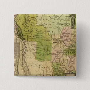 United States Olney Map 2 Inch Square Button