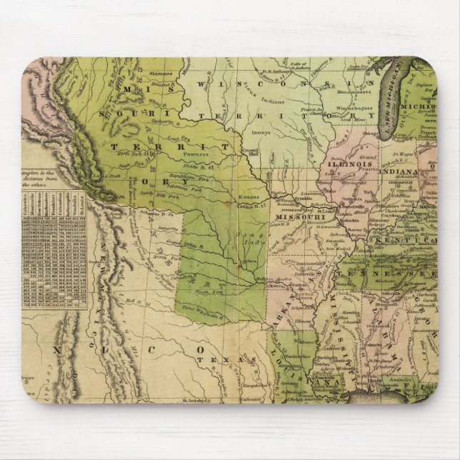 United States Olney Map Mouse Pad (Front)