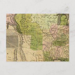 United States Olney Map Postcard