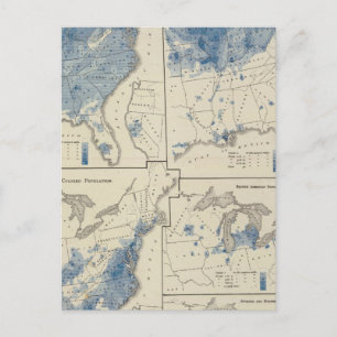 United States population census Postcard