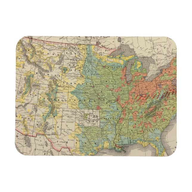 United States Population Density, 1890 Magnet (Horizontal)