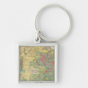 United States Population Increase, 1880-1890 Keychain