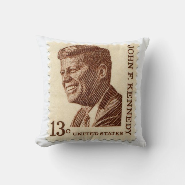 United States Postage Stamp Throw Pillow (Front)