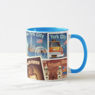 United States Postage Stamps Mug