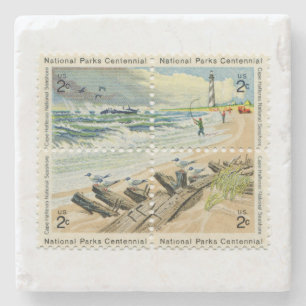 United States Postage Stamps Stone Coaster
