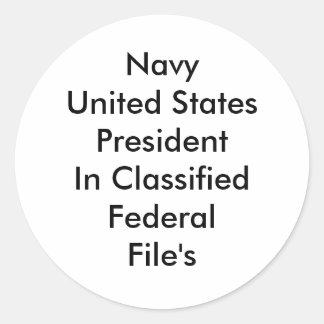 United States President Classic Round Sticker