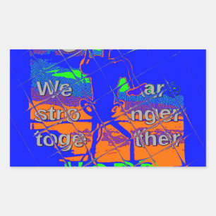 United States Psychedelic Hope: Blue Unity Art Sticker