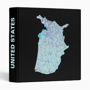 United States Road Map Avery Binder