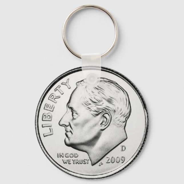 United States Roosevelt Dime Keychain (Front)