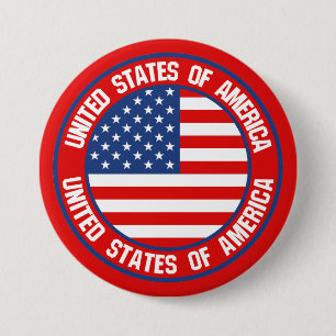 United States Round Emblem 3 Inch Round Button