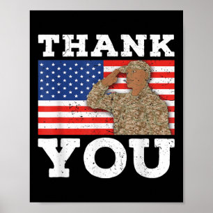 United States Soldier Patriot Veteran Usa Flag Mem Poster