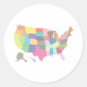 UNITED STATES Special Tourist Gift Classic Round Sticker
