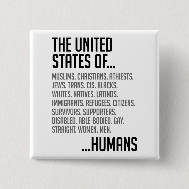 United States Square Button (Front)