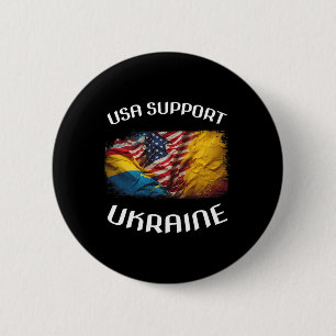 United States Support Ukraine Stand Usa Ukrainian 2 Inch Round Button