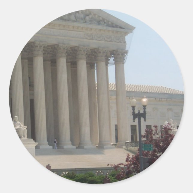 United States Supreme Court Classic Round Sticker (Front)