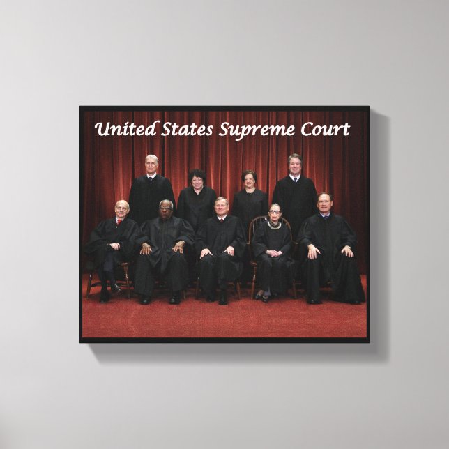United States Supreme Court Justices 2018 Canvas Print (Front)