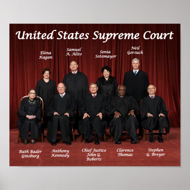 United States Supreme Court Justices Poster (Front)