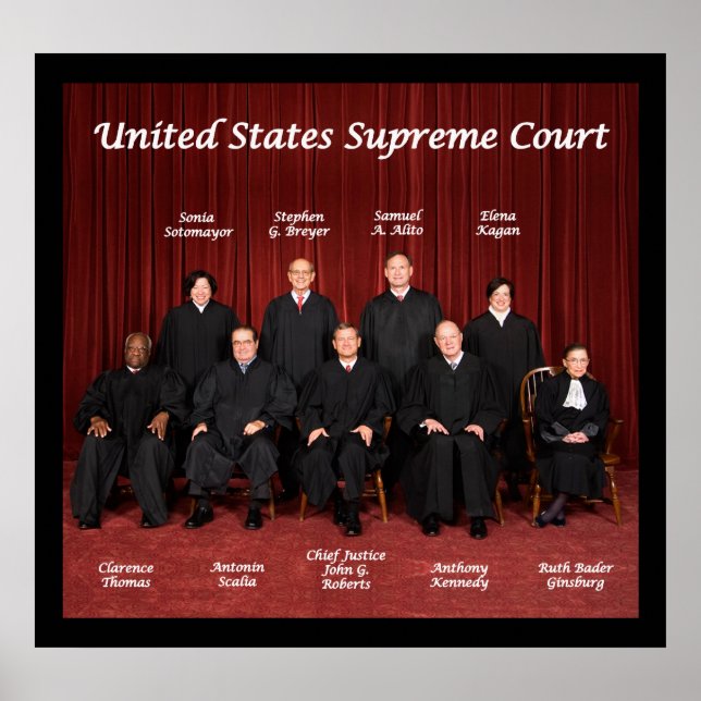 United States Supreme Court Justices Poster (Front)