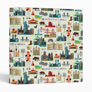 United States Symbols Pattern Binder