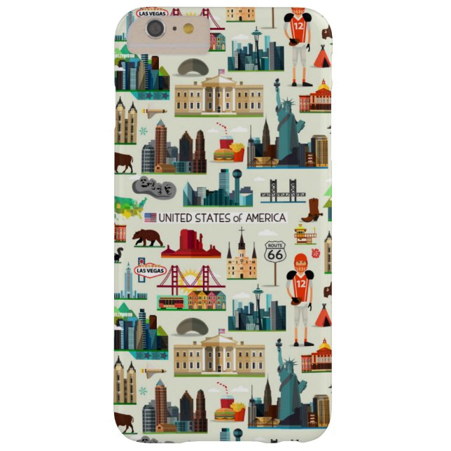 United States Symbols Pattern Case-Mate iPhone Case (Back)