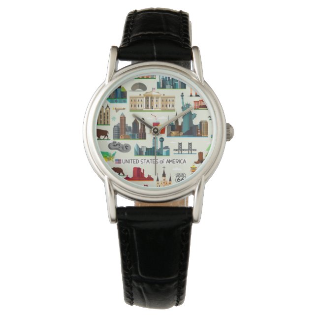 United States Symbols Pattern Watch (Front)