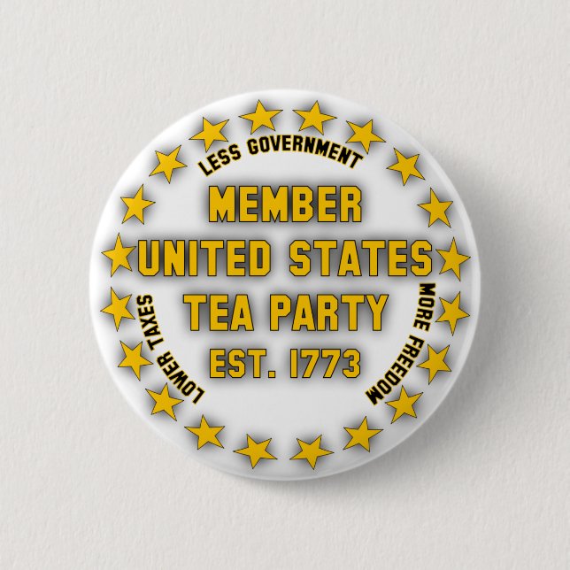 United States Tea Party 2 Inch Round Button (Front)