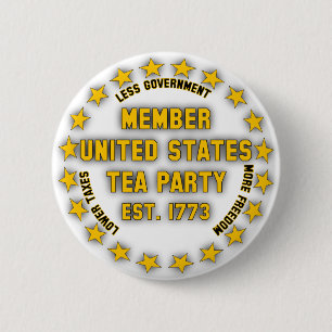 United States Tea Party 2 Inch Round Button