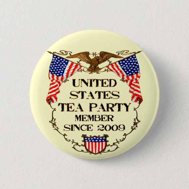 United States Tea Party 2 Inch Round Button (Front)