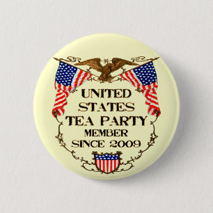 United States Tea Party 2 Inch Round Button