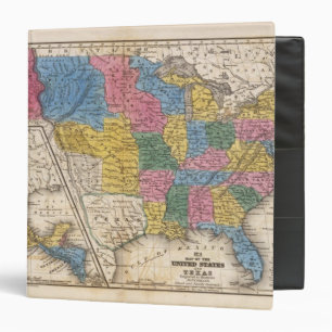 United States Texas Mexico and Guatimala Binder