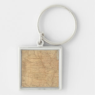 United States topographical features Keychain