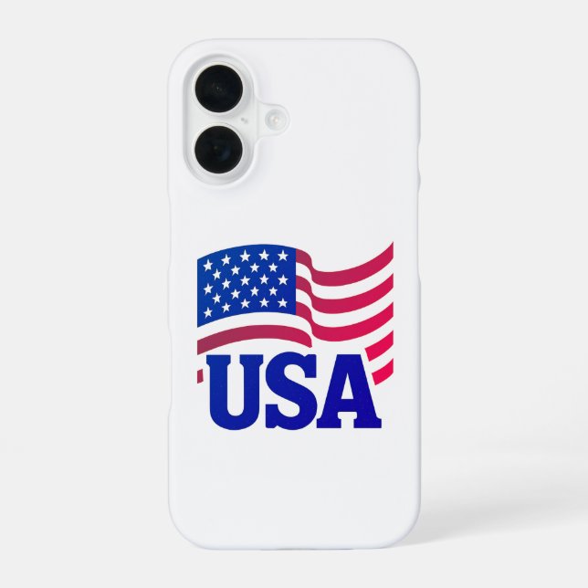 United States Unity Wave iPhone 16 Case (Back)