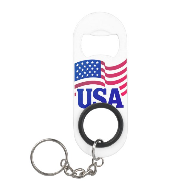 United States Unity Wave Keychain Bottle Opener (Front)