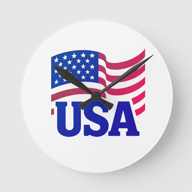 United States Unity Wave Round Clock (Front)