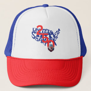 United States   USA   America 250 Map and Eagle Trucker Hat