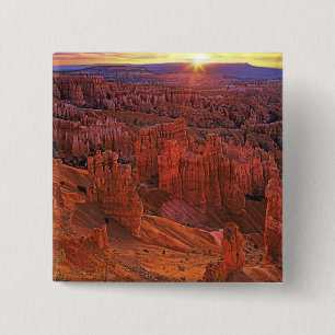 United States, Utah, Bryce Canyon National Park. 2 Inch Square Button