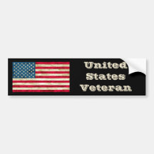 United States Veteran American Flag Bumper Sticker