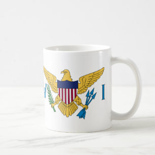 United States Virgin Islands Flag Ceramic Coffee  Mug