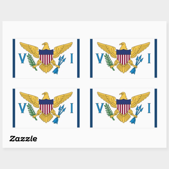 United States Virgin Islands Flag Sticker USVI Fla (Sheet)