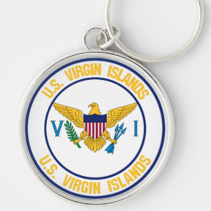 United States Virgin Islands Round Emblem Keychain