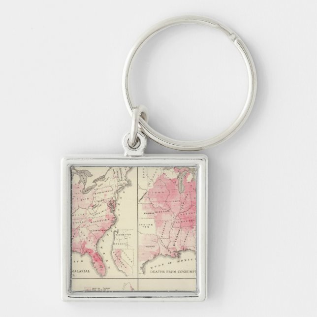 United States vitality maps Keychain (Front)